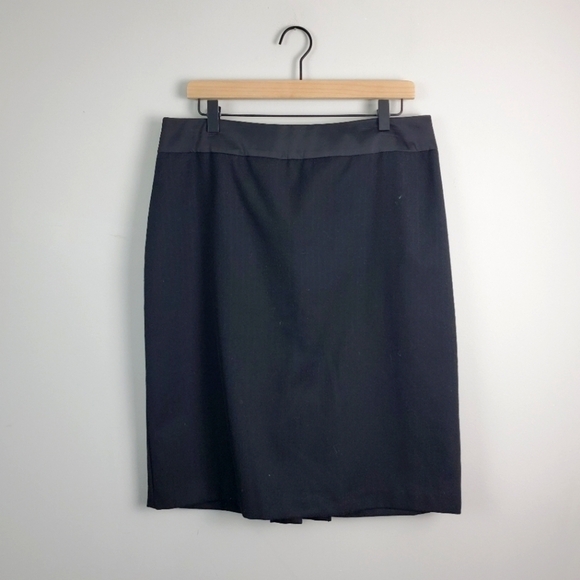 𝅺Nine & Company Black Pencil Skirt Women US 14 - Picture 1 of 8